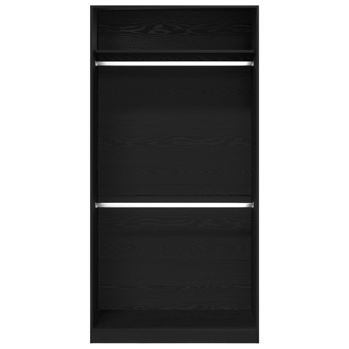 vidaXL Ντουλάπι Μαύρη Οξυά 100 x 50 x 200 cm Επεξεργασμένο Ξύλο