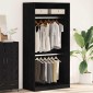 vidaXL Ντουλάπι Μαύρη Οξυά 100 x 50 x 200 cm Επεξεργασμένο Ξύλο