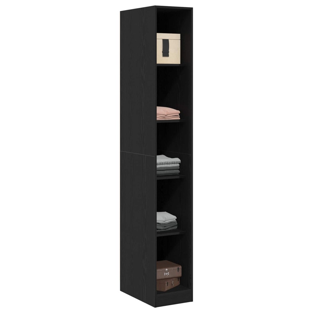 vidaXL Ντουλάπι Μαύρη Οξυά 30 x 50 x 200 εκ. Επεξεργασμένο Ξύλο