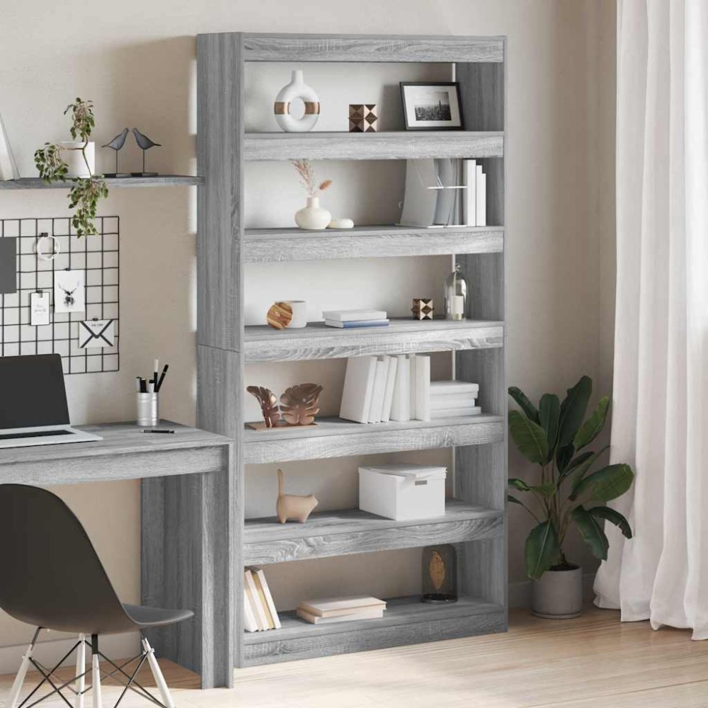vidaXL Βιβλιοθήκη 6 επίπεδα 100 x 30 x 198 εκ. Επεξεργασμένο Ξύλο