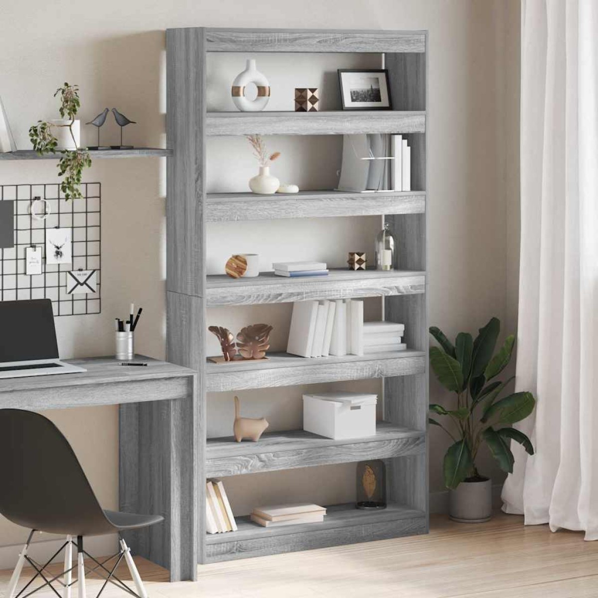 vidaXL Βιβλιοθήκη 6 επίπεδα 100 x 30 x 198 εκ. Επεξεργασμένο Ξύλο