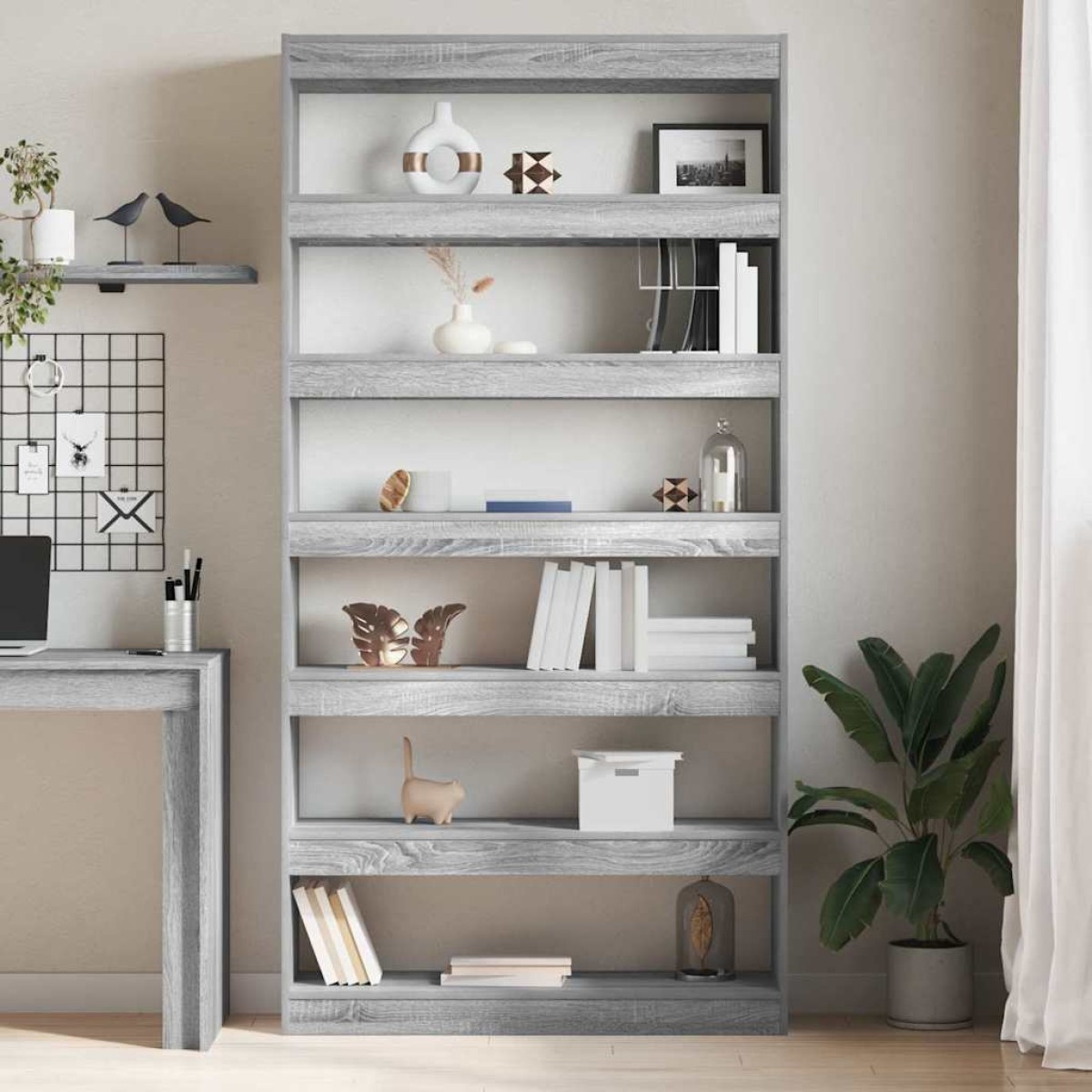 vidaXL Βιβλιοθήκη 6 επίπεδα 100 x 30 x 198 εκ. Επεξεργασμένο Ξύλο