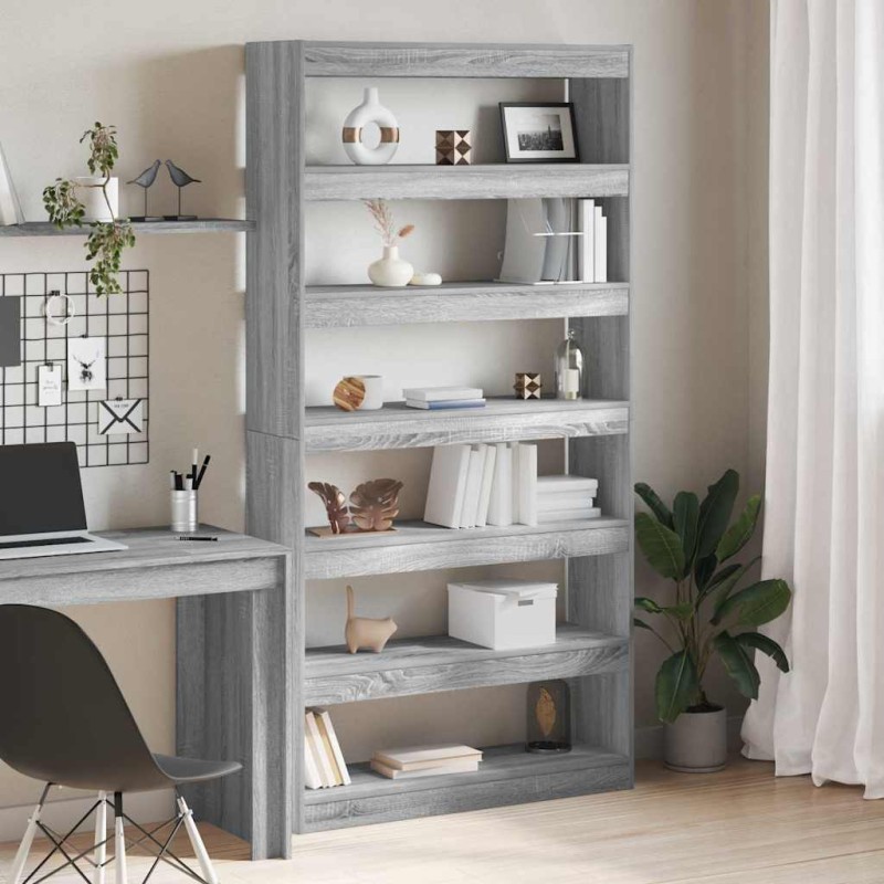 vidaXL Βιβλιοθήκη 6 επίπεδα 100 x 30 x 198 εκ. Επεξεργασμένο Ξύλο
