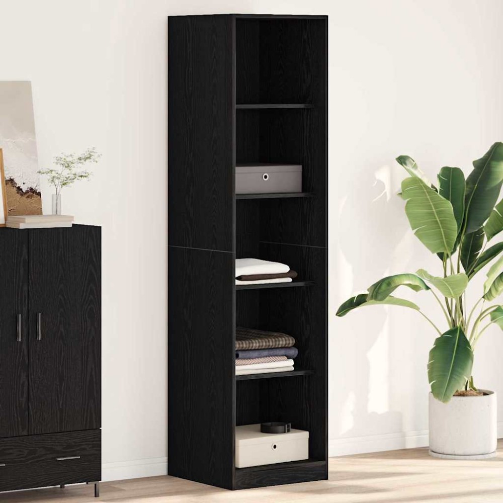 vidaXL Ντουλάπι Μαύρη Οξυά 50 x 50 x 200 cm Επεξεργασμένο Ξύλο