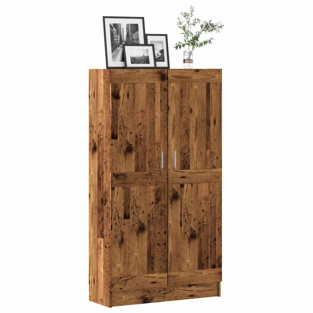 vidaXL Βιβλιοθήκη Όψη Παλαιού Ξύλου 82,5x30,5x150 εκ. Επεξ. Ξύλο