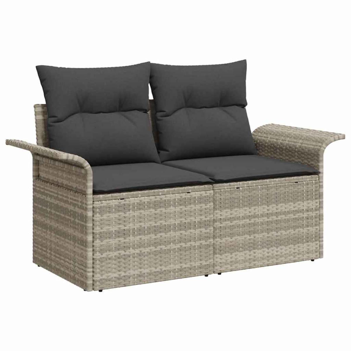 vidaXL Σετ Καναπέ Κήπου 9 τμχ. Ανοιχτό γκρι συνθετικό ρατάν