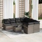 vidaXL Σετ Καναπέ Κήπου 9 τμχ. Γκρι συνθετικό ρατάν