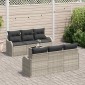 vidaXL Σετ Καναπέ Κήπου Ανοιχτό γκρι 55 x 55 x 37 εκ συνθετικό ρατάν