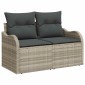vidaXL Σετ Καναπέ Κήπου Ανοιχτό γκρι 55 x 55 x 37 εκ συνθετικό ρατάν
