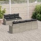 vidaXL Σετ Καναπέ Κήπου Ανοιχτό γκρι 55 x 55 x 37 εκ συνθετικό ρατάν
