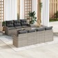 vidaXL Σετ Καναπέ Κήπου Ανοιχτό γκρι 55 x 55 x 37 εκ συνθετικό ρατάν