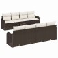 vidaXL Σετ Καναπέ Κήπου Καφέ 55 x 55 x 37 εκ συνθετικό ρατάν