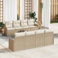vidaXL Σετ Καναπέ Κήπου Μπεζ 55 x 55 x 37 εκ συνθετικό ρατάν