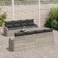 vidaXL Σετ Καναπέ Κήπου Ανοιχτό γκρι 55 x 55 x 37 εκ συνθετικό ρατάν