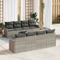 vidaXL Σετ Καναπέ Κήπου Ανοιχτό γκρι 55 x 55 x 37 εκ συνθετικό ρατάν