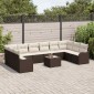 vidaXL Σετ Καναπέ Κήπου Καφέ 55 x 55 x 37 εκ συνθετικό ρατάν