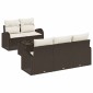 vidaXL Σετ Καναπέ Κήπου Καφέ 55 x 55 x 37 εκ συνθετικό ρατάν