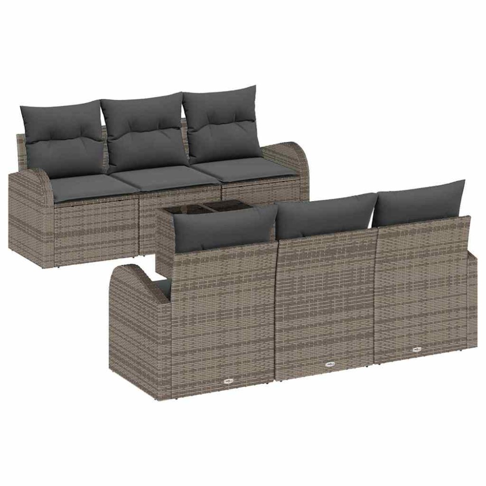 vidaXL Σετ Καναπέ Κήπου Γκρι 55 x 55 x 37 εκ συνθετικό ρατάν