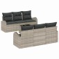 vidaXL Σετ Καναπέ Κήπου Ανοιχτό γκρι 55 x 55 x 37 εκ συνθετικό ρατάν