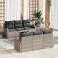 vidaXL Σετ Καναπέ Κήπου Ανοιχτό γκρι 55 x 55 x 37 εκ συνθετικό ρατάν