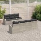 vidaXL Σετ Καναπέ Κήπου Ανοιχτό γκρι 55 x 55 x 37 εκ συνθετικό ρατάν