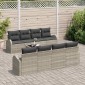 vidaXL Σετ Καναπέ Κήπου Ανοιχτό γκρι 55 x 55 x 37 εκ συνθετικό ρατάν