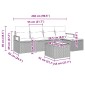 vidaXL Σετ Καναπέ με μαξιλάρι 6 pcs Γκρι συνθετικό ρατάν