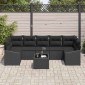 vidaXL Σετ Καναπέ με μαξιλάρι Μαύρο 55 x 55 x 37 εκ συνθετικό ρατάν