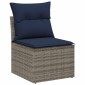 vidaXL Σετ Καναπέ Κήπου 7 τμχ. Γκρι συνθετικό ρατάν