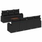vidaXL Σετ Καναπέ Κήπου 8 τμχ. Μαύρο συνθετικό ρατάν