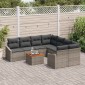 vidaXL Σετ Καναπέ Κήπου 9 τμχ. Γκρι συνθετικό ρατάν