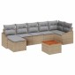 vidaXL Σετ Καναπέ Κήπου 8 τμχ. Μπεζ συνθετικό ρατάν