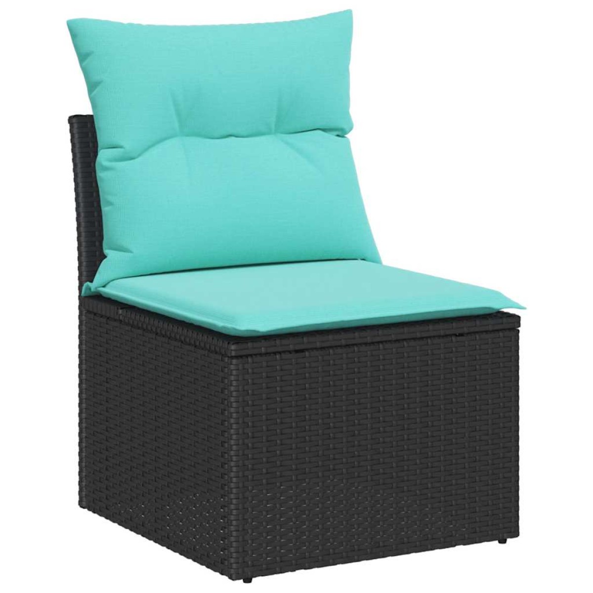 vidaXL Σετ Καναπέ Κήπου 8 τμχ. 7-Αριθμός καθισμάτων Μαύρο και μπλε