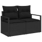 vidaXL Σετ Καναπέ Κήπου 7 τμχ. Μαύρο συνθετικό ρατάν
