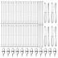 vidaXL Κολώνα Φράχτη με Σκυρόδεμα 52 τμχ. Ασημί