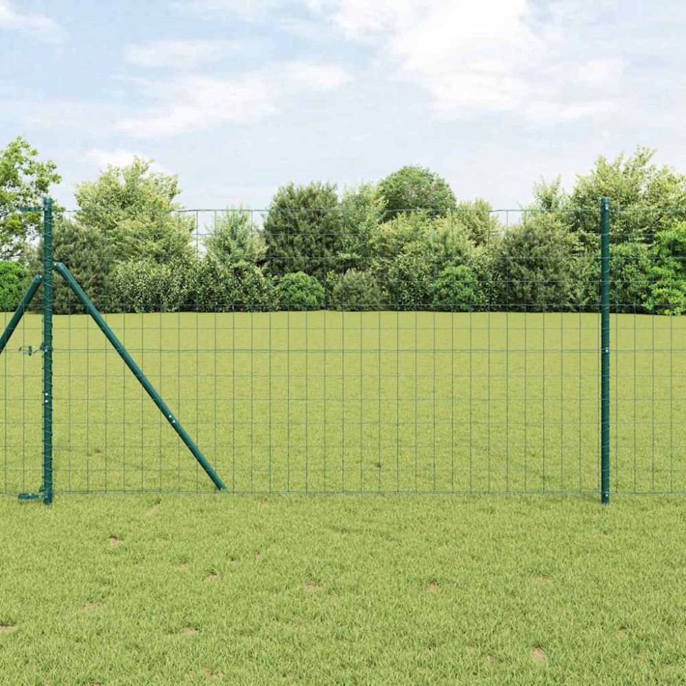vidaXL Ευρωπαϊκή Στήριξη Φράχτη 25 x 1 m PVC-Επικαλυμμένο Ατσάλι Δίχτυ