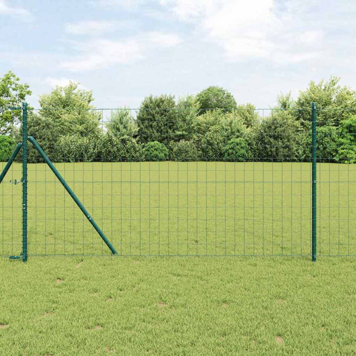 vidaXL Ευρωπαϊκή Στήριξη Φράχτη 25 x 1 m PVC-Επικαλυμμένο Ατσάλι Δίχτυ