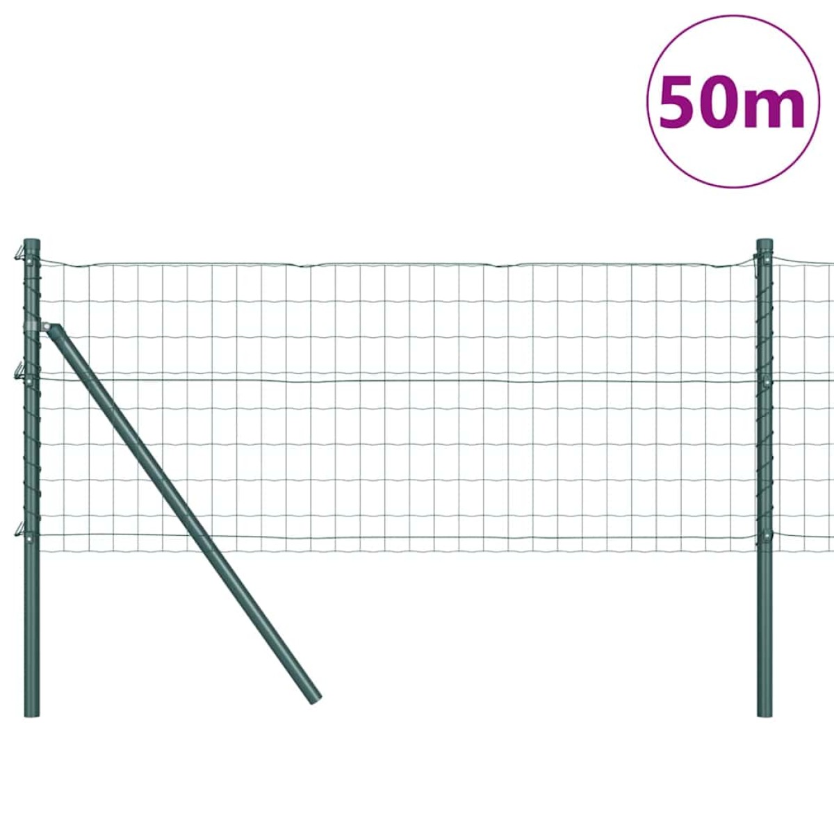 vidaXL Ευρωπαϊκή Στήριξη Φράχτη 50 x 0,4 μ PVC-Επικαλυμμένο Ατσάλι