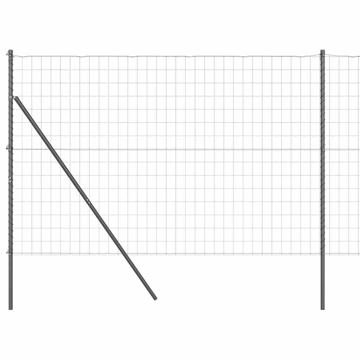vidaXL Ευρωπαϊκή Στήριξη Φράχτη 10 x 1,5 m PVC-Επικαλυμμένο Ατσάλι