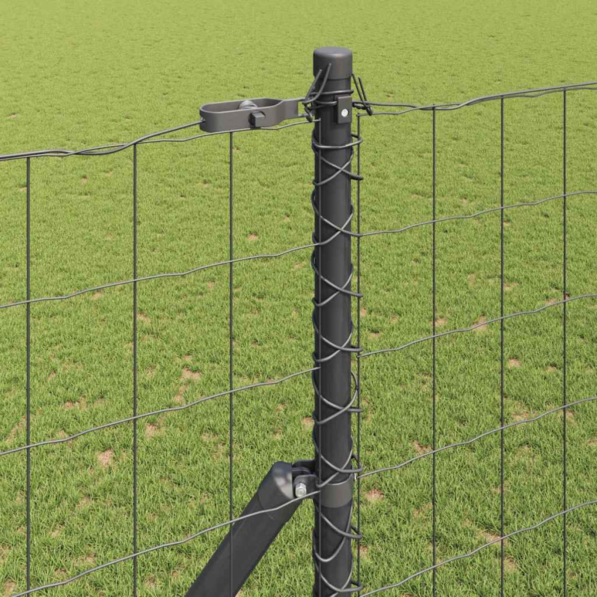 vidaXL Ευρωπαϊκή Στήριξη Φράχτη 10 x 1,5 m PVC-Επικαλυμμένο Ατσάλι