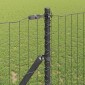 vidaXL Ευρωπαϊκή Στήριξη Φράχτη 25 x 1 m PVC-Επικαλυμμένο Ατσάλι Γκρι
