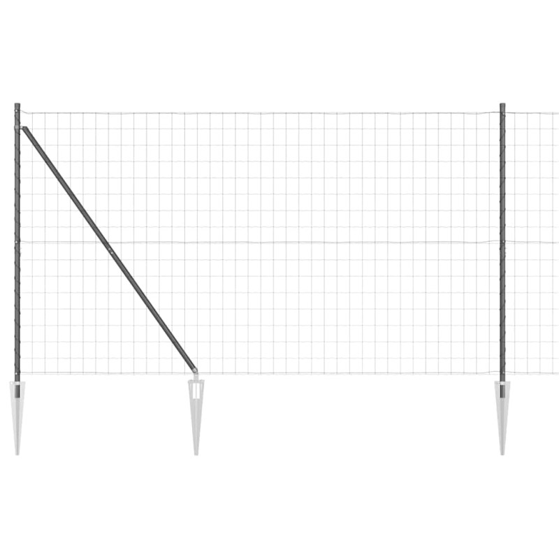 vidaXL Ευρωπαϊκός Φράκτης με Ακίδες 10 x 1,5 m PVC-Επικαλυμμένο Ατσάλι
