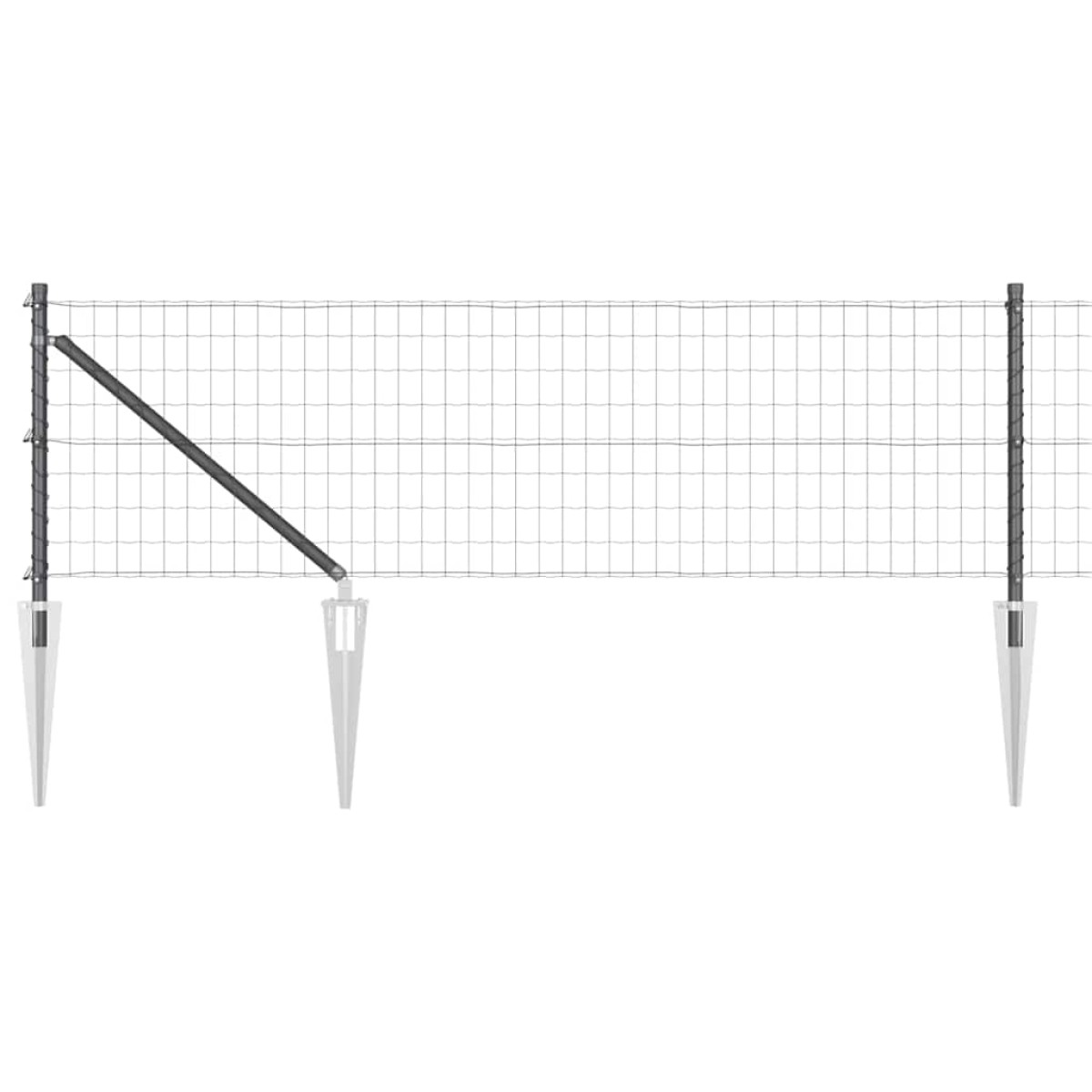 vidaXL Ευρωπαϊκός Φράκτης με Ακίδες 25 x 0,8 m PVC-Επικαλυμμένο Ατσάλι