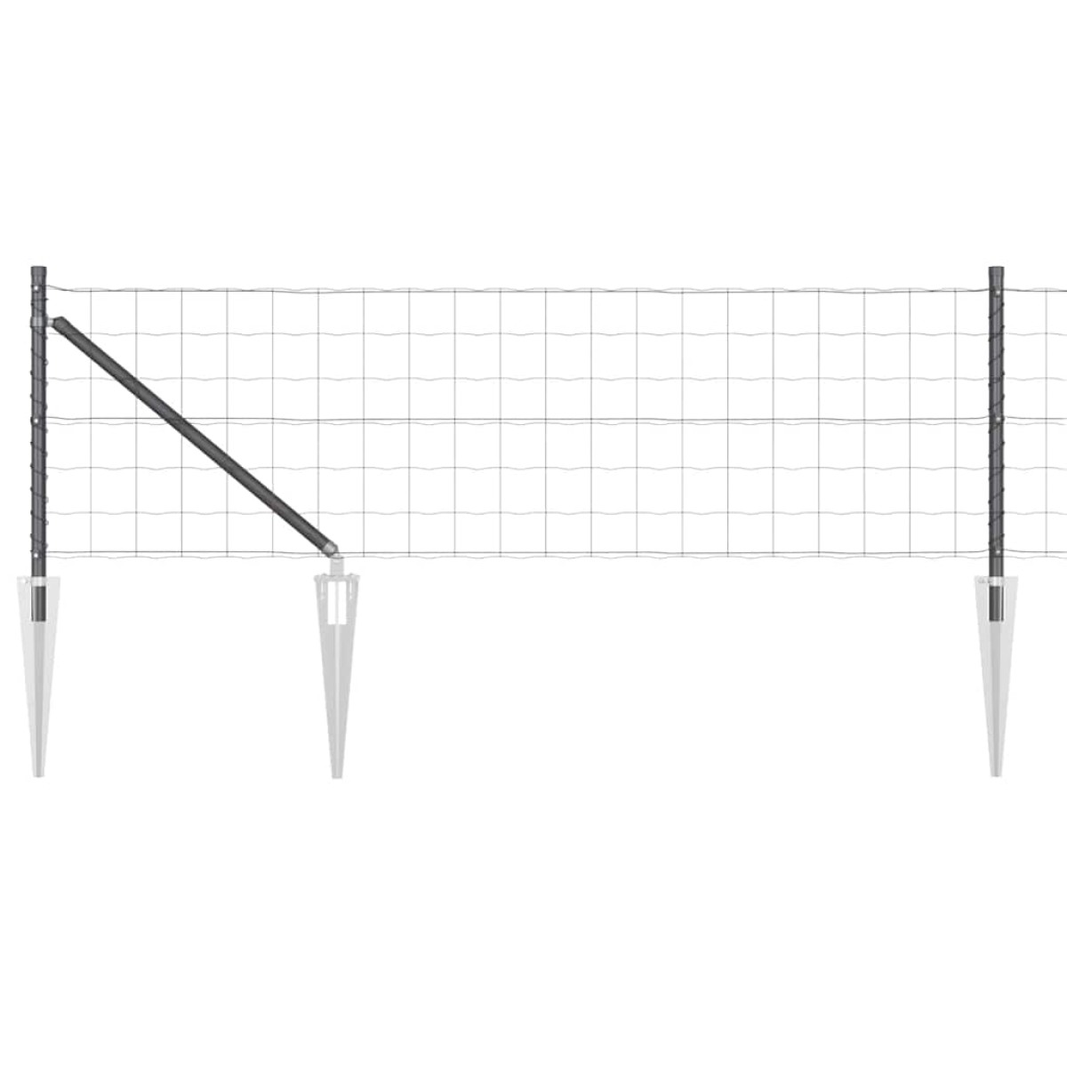 vidaXL Ευρωπαϊκός Φράκτης με Ακίδες 25 x 0,8 m PVC-Επικαλυμμένο Ατσάλι