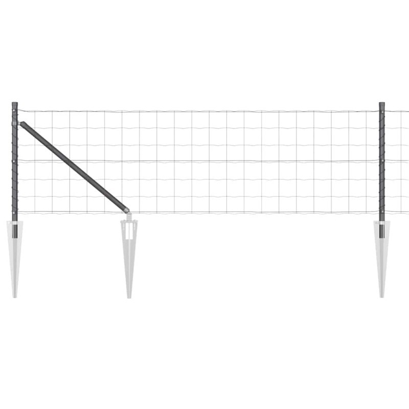 vidaXL Ευρωπαϊκός Φράκτης με Ακίδες 25 x 0,8 m PVC-Επικαλυμμένο Ατσάλι