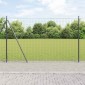 vidaXL Ευρωπαϊκός Φράκτης με Σκυρόδετη Βάση 10 x 1,6 m Γκρι Δίχτυ