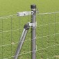 vidaXL Ευρωπαϊκό Φράχτη Υπαίθρου με Σκυρόδετη Βάση 10 x 1,2 μ Ασημί