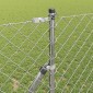 vidaXL Φράκτης από αλυσίδα για σταθερή βάση 10 x 1 m Ασημί Δίχτυ