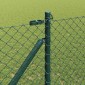 vidaXL Περίφραξη με Σπίθες 10 x 1,2 μ PVC-Επικαλυμμένο Ατσάλι Πράσινο