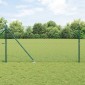 vidaXL Περίφραξη με Σπίθες 10 x 1,2 μ PVC-Επικαλυμμένο Ατσάλι Πράσινο